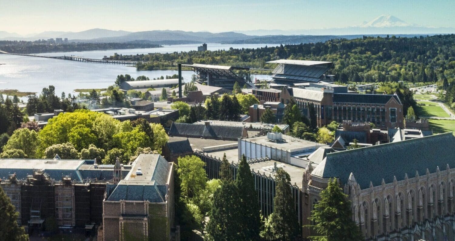 Arial photo of the UW campus