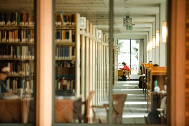 Students studying at Suzallo library on the University of Washington campus.
